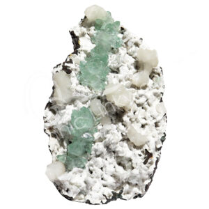CLUSTER - APOPHYLLITE, GREEN & STILBITE 8.25 X 5.75 X 3"