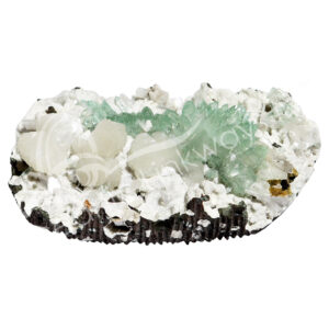 CLUSTER - APOPHYLLITE, GREEN & STILBITE 5 X 6.5 X 2"