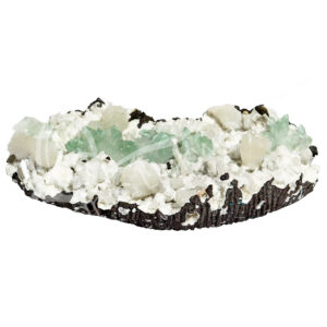 CLUSTER - APOPHYLLITE, GREEN & STILBITE 8.5 X 4 X 2"