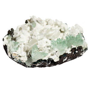 CLUSTER - APOPHYLLITE, GREEN & STILBITE 5 X 3.5 X 2"