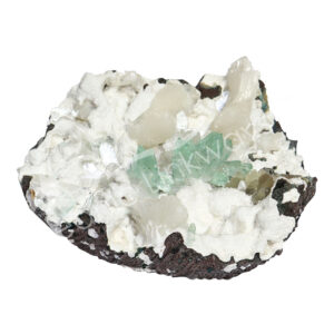 CLUSTER - APOPHYLLITE, GREEN & STILBITE 4 X 3.5 X 2"