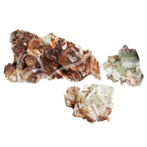 (CLOSE OUT) CLUSTER - APOPHYLLITE, RED & GREEN WITH SCOLECITE 2-8"