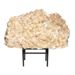 (CLOSE OUT) SPECIMEN - APOPHYLLITE & STILBITE, MIXED COLORS ON METAL STAND 14 X 23"