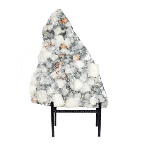 (CLOSE OUT) SPECIMEN - APOPHYLLITE & STILBITE, MIXED COLORS ON METAL STAND 20 X 14"