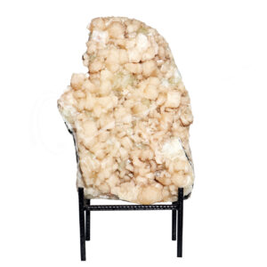 (CLOSE OUT) SPECIMEN - APOPHYLLITE & STILBITE, MIXED COLORS ON METAL STAND 17 X 12"