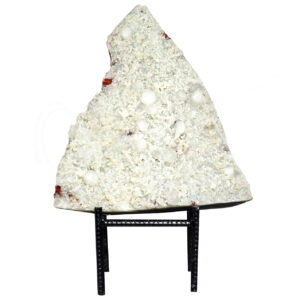(CLOSE OUT) SPECIMEN - APOPHYLLITE & STILBITE, MIXED COLORS ON METAL STAND 16 X 14"