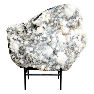 (CLOSE OUT) SPECIMEN - APOPHYLLITE & STILBITE, MIXED COLORS ON METAL STAND 22 X 27"