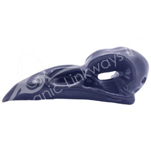 Black Obsidian Raven Skull Carving