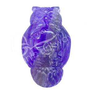 Fluorite Owl with Skull