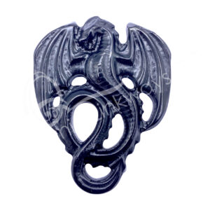 Black Obsidian Dragon Plaque Carving