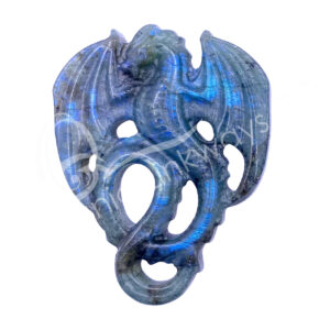 Labradorite Dragon Plaque Carving