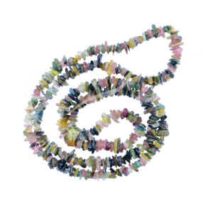 CHIPS NECKLACE - TOURMALINE, MIXED (5-8 MM) 32"L