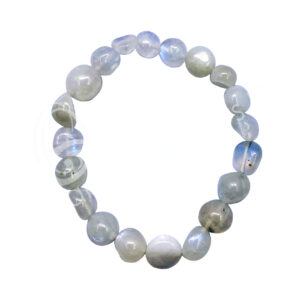BRACELET - TUMBLED STONES MOONSTONE, RAINBOW (8 X 10 MM) 7.15-7.25"