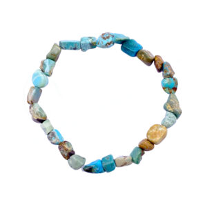 BRACELET - TUMBLED STONES TURQUOISE (8 X 10 MM) 7.15-7.25"