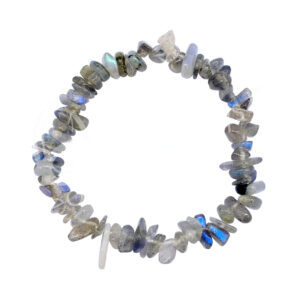 BRACELET - CHIPS LABRADORITE (5-8 MM) 7.15-7.25"