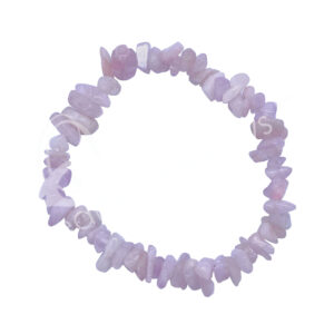 BRACELET - CHIPS KUNZITE (5-8 MM) 7.15-7.25"