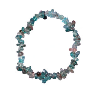 BRACELET - CHIPS APATITE, LIGHT (5-8 MM) 7.15-7.25"