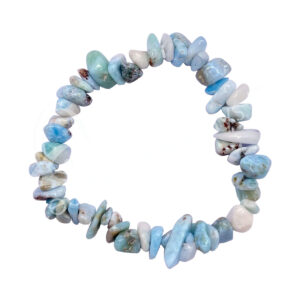 BRACELET - CHIPS LARIMAR (5-8 MM) 7.15-7.25"