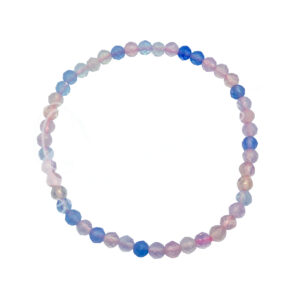 BRACELET - FACETED STONE BEADS MORGANITE A (4 MM) 7.25-7.45"
