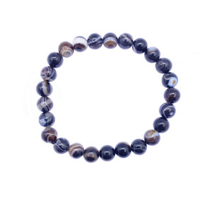BRACELET - ONYX, BANDED A (8 MM) 7.15-7.25"