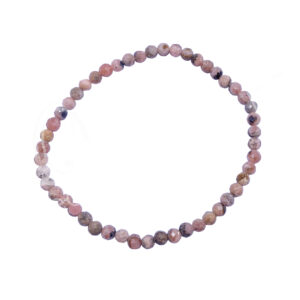 BRACELET - FACETED STONE BEADS RHODOCHROSITE (4 MM) 7.25-7.45"