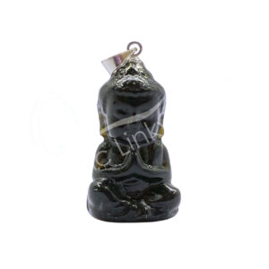 Black Obsidian Buddha Pendant
