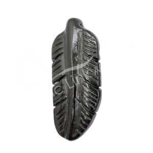 Black Obsidian Feather Pendant