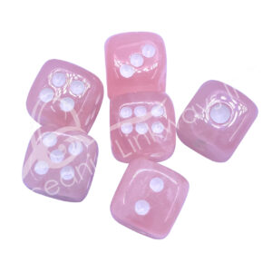 Rose Quartz Dice 0.5"