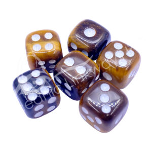 Tiger Eye Dice 0.5"