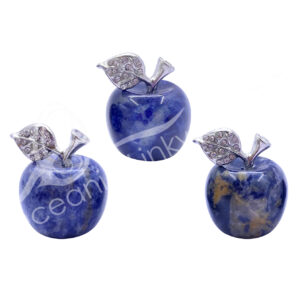 Polished Sodalite Apple Carving