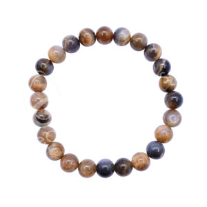 Black & Peach Moonstone Bracelet