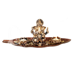 GANESHA TEALIGHT HOLDER 13.60" X 5.10" X 5.70"