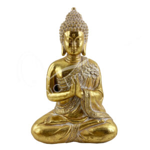 GOLD BUDDHA IN PRAYER 8.25"L X 12.5"H