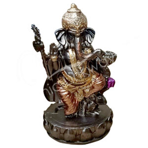 GOLD & RED STANDING GANESHA STATUE 2.75"L X 34.40"H