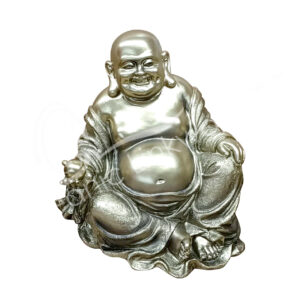 GOLD HAPPY BUDDHA STATUE 6.75"L X 7"H