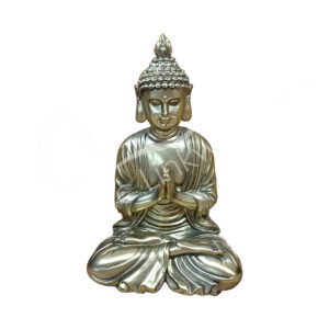 GOLD BUDDHA IN PRAYER STATUE 4.30"L X 6.30"H