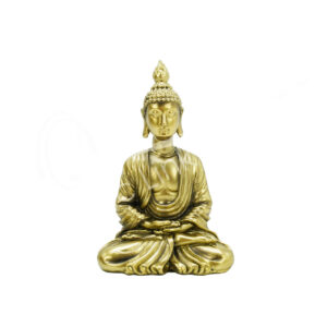 GOLD BUDDHA IN MEDITATION 2.55"L X 3.85"H