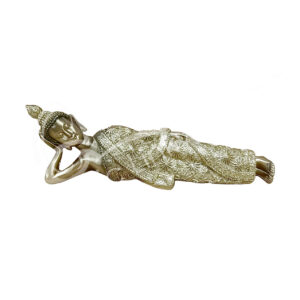 GOLD BUDDHA RECLINING STATUE 8.25"L X 2.35"H
