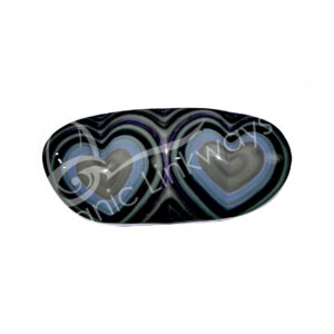 Polished Rainbow Obsidian Double Heart