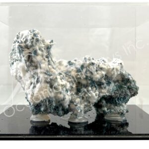 (CLOSE OUT) SPECIMEN - OKENITE ON CHALCEDONY IN ACRYLIC BOX 4.5-6"