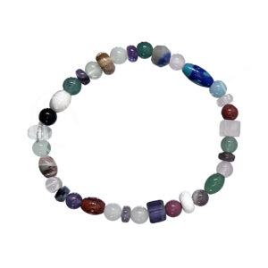 BRACELET - MIXED STONES & SHAPES (4-6 MM) 7.15-7.25"