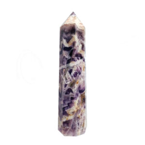 Polished Chevron Amethyst Obelisk
