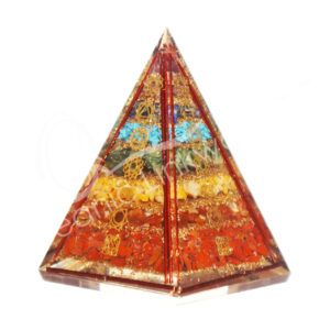 Chakra in Orgone Pyramid with Copper Rods