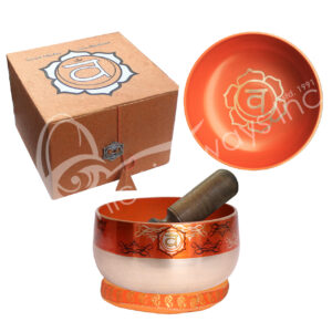 SINGING BOWL - CHAKRA GIFT SET SACRAL ORANGE 5"DIA.