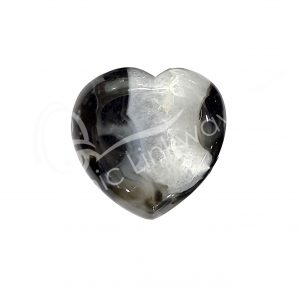 Black Agate with Quartz Heart