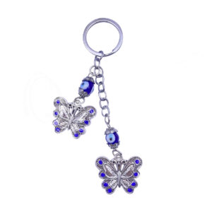 Evil Eye Butterflies Keychain