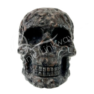 Flame Stone with Details Skull Carving