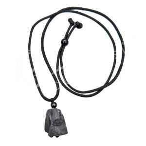 Black Tourmaline Necklace with Adjustable Black Cord