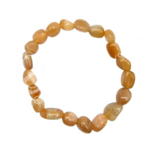 Peach Moonstone Tumbled Stones Bracelet