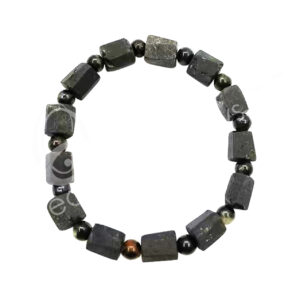 Black Tourmaline Natural Tube Bracelet